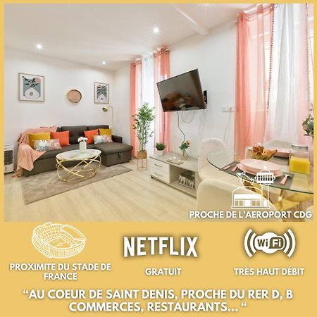Le Nid Douillet Appartement Confortable A 5 Min Du Stade De France Et Proche De L'Aeroport Cdg Saint-Denis  Zewnętrze zdjęcie
